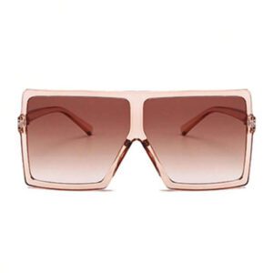 1 paire de lunettes surdimensionnées unisexes à monture carrée, verres transparents, pour l'été, la plage, les voyages et l'extérieur