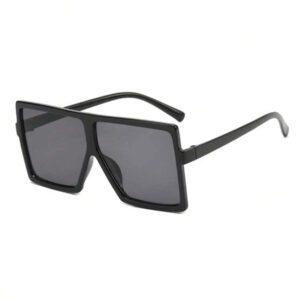 1 paire de lunettes surdimensionnées unisexes à monture carrée, verres transparents, pour l'été, la plage, les voyages et l'extérieur