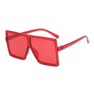 1 paire de lunettes surdimensionnées unisexes à monture carrée, verres transparents, pour l'été, la plage, les voyages et l'extérieur
