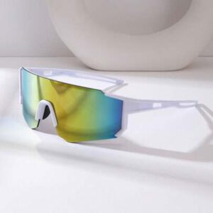 1 pièce Lunettes de mode décoratives en plastique pour femmes, style sportif et enveloppant Y2K, convient pour la photographie, les tenues, les courses, le cyclisme, le ski, etc.