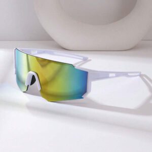 1 pièce Lunettes de mode décoratives en plastique pour femmes, style sportif et enveloppant Y2K, convient pour la photographie, les tenues, les courses, le cyclisme, le ski, etc.