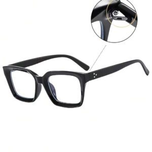 1/2 pièces Élégantes lunettes carrées en plastique multicolores pour femmes, lunettes de vue casual, meilleur choix pour la rentrée scolaire et un usage quotidien