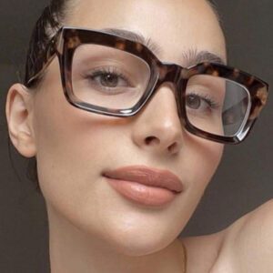 1/2 pièces Élégantes lunettes carrées en plastique multicolores pour femmes, lunettes de vue casual, meilleur choix pour la rentrée scolaire et un usage quotidien