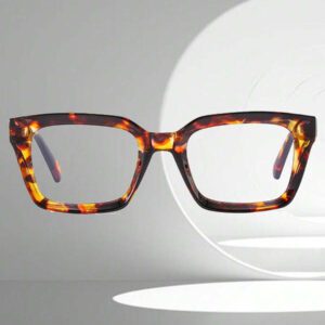 1/2 pièces Élégantes lunettes carrées en plastique multicolores pour femmes, lunettes de vue casual, meilleur choix pour la rentrée scolaire et un usage quotidien