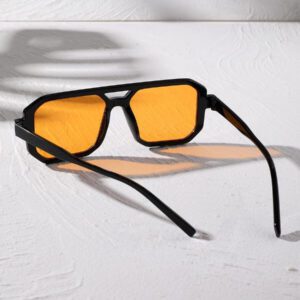 1 pièce / 2 pièces / 3 pièces Lunettes de mode femme à double pont et cadre rectangulaire. Accessoires de plage pour femmes. assorties pour tenues femmes automne-hiver, casual d'affaires, cadeaux pour vacances d'été à la plage, extérieur, voyage. Style surdimensionné oversize pour sorties, rentrée scolaire