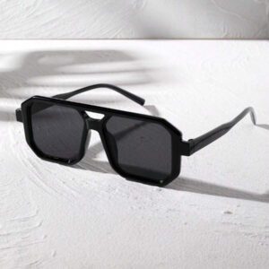 1 pièce / 2 pièces / 3 pièces Lunettes de mode femme à double pont et cadre rectangulaire. Accessoires de plage pour femmes. assorties pour tenues femmes automne-hiver, casual d'affaires, cadeaux pour vacances d'été à la plage, extérieur, voyage. Style surdimensionné oversize pour sorties, rentrée scolaire