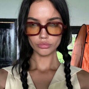 1 pièce Lunettes carrées surdimensionnées à la mode rétro Y2K pour l'été, la plage, les vacances, l'extérieur et les voyages