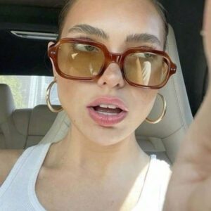1 pièce Lunettes carrées surdimensionnées à la mode rétro Y2K pour l'été, la plage, les vacances, l'extérieur et les voyages
