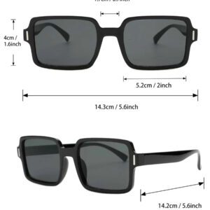 3 pièces fantaisie carrées en plastique pour femmes, cadeau idéal pour les vacances, accessoires pour les vacances tropicales à la plage, extérieur, voyage, rentrée scolaire, style preppy, look scolaire