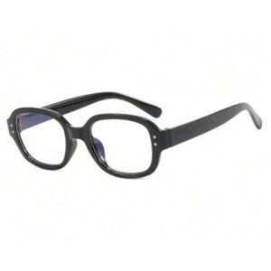 1 pièce Lunettes noires rétro style riz pour femmes. Lunettes de mode casual pour la lecture quotidienne, les déplacements professionnels, les tenues de plage, les accessoires vintage Y2K, les tenues casual chic et les cadeaux