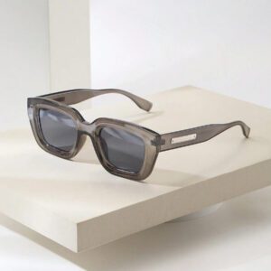 Lunettes de mode carrées de style bohème rétro, décontractées, accessoires de plage pour femmes, pour les vacances d'été à la plage, les sorties, les voyages. Décoration des branches, style décontracté, monture rectangulaire