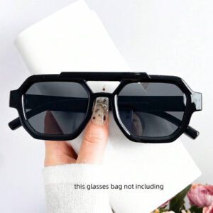 Nouveaux verres de mode carrés rétro à double lentille pour femmes et hommes, avec des lentilles océaniques, convenant pour le port quotidien. Accessoires de plage pour femmes, de base, tenues d'automne-hiver pour femmes, tenues d'affaires décontractées, cadeaux pour les vacances d'été à la plage, l'extérieur, les voyages