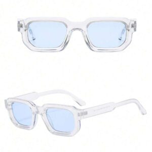 1 pièce Lunettes à petite monture carrée en plastique pour femmes, bras fins, style rétro élégant et minimaliste. Polyvalentes pour un usage quotidien, extérieur, vacances, voyage, style de rue, défilé et soirée. Forme carrée .