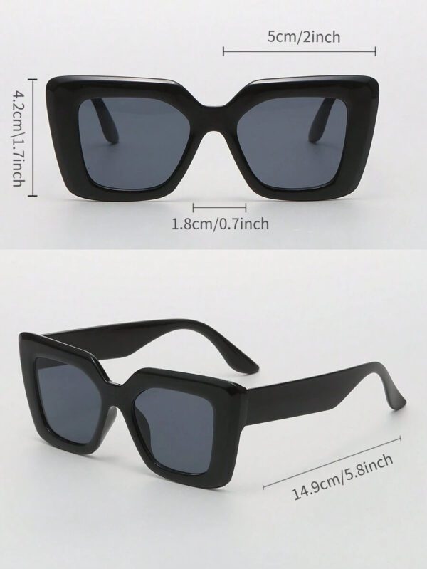 Lunettes de soleil unisexes à monture carrée surdimensionnée en plastique imprimé léopard, style bohème, lunettes de mode, décoration classique pour l'extérieur, les voyages, la plage, la conduite, avec protection UV. Une ombre élégante et pour les sorties en famille, les vacances, l'été, la plage, les voyages. – Image 6