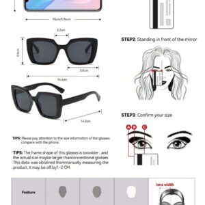 Lunettes de soleil unisexes à monture carrée surdimensionnée en plastique imprimé léopard, style bohème, lunettes de mode, décoration classique pour l'extérieur, les voyages, la plage, la conduite, avec protection UV. Une ombre élégante et pour les sorties en famille, les vacances, l'été, la plage, les voyages.