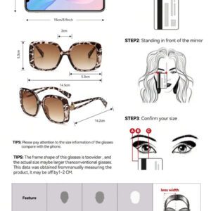 Lunettes de soleil vintage à grand cadre carré en plastique, monture de mode classique pour les sorties en extérieur, les voyages, la plage et les vacances. Protection UV élégante et à la mode pour les sorties en famille, les vacances d'été, la plage, les voyages et les loisirs en extérieur.