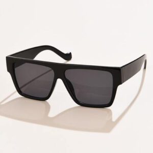 1 pièce Lunettes de soleil carrées surdimensionnées en plastique pour femmes avec larges branches, multi-couleurs, style européen et américain, accessoires d'extérieur, de rue, de vacances, de voyage et de plage. Convient pour les pulls, jeans, survêtements, sweats à capuche, vestes, robes et chemises à manches longues. Élégante et pour les sorties en famille, les voyages, les vacances et l'été à la plage.