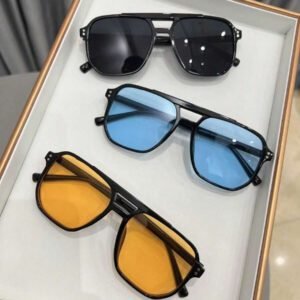 1 paire de lunettes de mode noires et oranges, convenant pour un usage extérieur, pour l'été, la plage, les vacances, les activités en extérieur et les voyages