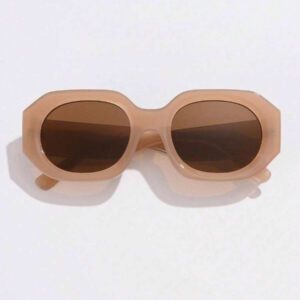 1 pièce vintage unisexes à gros cadre polygonal simples et décontractées, accessoires de mode pour femmes. Idéal pour les extérieurs, les voyages, les vacances à la plage. Basiques pour les tenues d'automne/hiver, casual business. Cadeaux pour l'été, les vacances à la plage, les sorties.