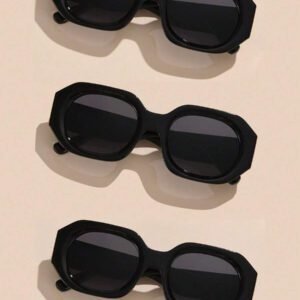 1 pièce vintage unisexes à gros cadre polygonal simples et décontractées, accessoires de mode pour femmes. Idéal pour les extérieurs, les voyages, les vacances à la plage. Basiques pour les tenues d'automne/hiver, casual business. Cadeaux pour l'été, les vacances à la plage, les sorties.