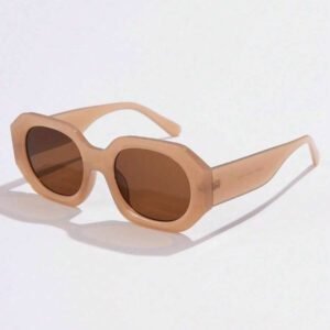 1 pièce vintage unisexes à gros cadre polygonal simples et décontractées, accessoires de mode pour femmes. Idéal pour les extérieurs, les voyages, les vacances à la plage. Basiques pour les tenues d'automne/hiver, casual business. Cadeaux pour l'été, les vacances à la plage, les sorties.