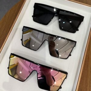 1 pièce Lunettes de mode surdimensionnées pour femmes, lunettes de sport noires populaires en Europe et en Amérique pour le style Y2K Fest Music Fest, pour l'été, la plage, les vacances, les sorties, les voyages, le style preppy pour la rentrée scolaire