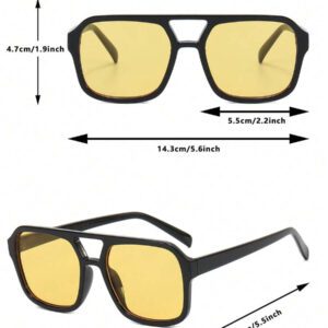 Lunettes de soleil mode avec cadre géométrique. Lunettes de soleil décontractées pour la plage. Accessoires de plage pour femmes. Lunettes de soleil de base convenant aux pulls, jeans, survêtements, sweats à capuche, vestes, robes et chemises manches longues. Élégant pour les sorties familiales, les voyages, les vacances d'été à la plage, les activités en extérieur.