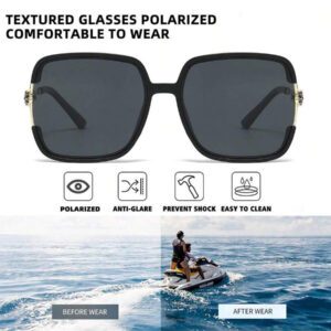Lunettes de soleil pour femmes RIVSAR, avec un grand cadre métallique et une branche en forme de serpent. Des lunettes de soleil pour l'extérieur, la conduite, le vélo, la pêche pour les vacances d'été à la plage, l'extérieur et les voyages.