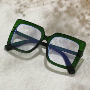 Accessoires de lunettes carrées transparentes, accessoires de lunettes pour femmes