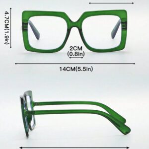 Accessoires de lunettes carrées transparentes, accessoires de lunettes pour femmes