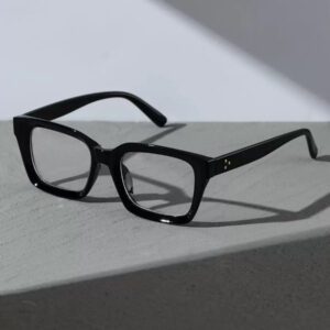 1 pièce Lunettes claires géométriques en plastique pour femmes, accessoires pour la vie quotidienne, le bureau, regarder la télévision, jouer à des jeux