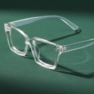 1 pièce Lunettes claires géométriques en plastique pour femmes, accessoires pour la vie quotidienne, le bureau, regarder la télévision, jouer à des jeux
