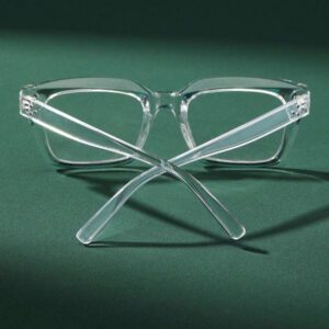 1 pièce Lunettes claires géométriques en plastique pour femmes, accessoires pour la vie quotidienne, le bureau, regarder la télévision, jouer à des jeux
