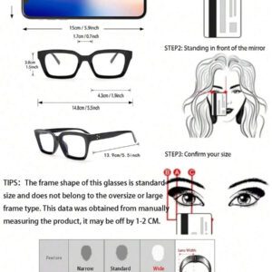 1 pièce Lunettes claires géométriques en plastique pour femmes, accessoires pour la vie quotidienne, le bureau, regarder la télévision, jouer à des jeux