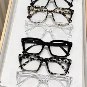 1 pièce Lunettes claires géométriques en plastique pour femmes, accessoires pour la vie quotidienne, le bureau, regarder la télévision, jouer à des jeux