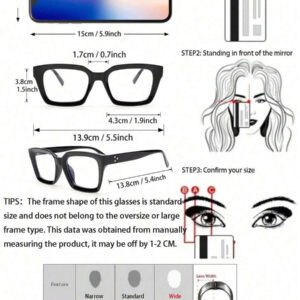 1 pièce Lunettes claires géométriques en plastique pour femmes, accessoires pour la vie quotidienne, le bureau, regarder la télévision, jouer à des jeux