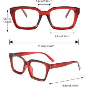 1 pièce Lunettes claires géométriques en plastique pour femmes, accessoires pour la vie quotidienne, le bureau, regarder la télévision, jouer à des jeux