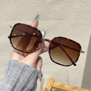 1/2 paires de lunettes de vue pour femmes, monture intégrale, motif léopard, cuivre, géométrique, élégantes, classiques, populaires, à la mode, pour voyage, vacances, conduite, style décontracté, accessoires de mode pour femmes