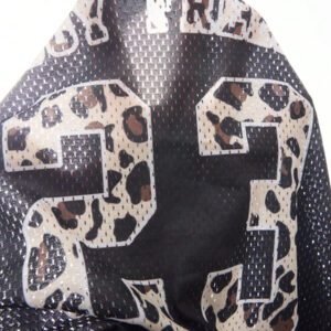 Coolane T-shirt de sport style jersey de rue oversized en satin avec imprimé lettres et étoiles pour femmes