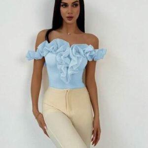 Aloruh Combinaison élégante dos-nu en tulle en une seule pièce, convient pour le mariage, les trajets, les rendez-vous, les vacances