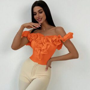 Aloruh Combinaison élégante dos-nu en tulle en une seule pièce, convient pour le mariage, les trajets, les rendez-vous, les vacances