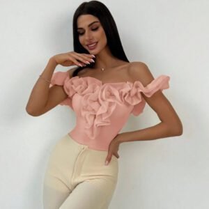 Aloruh Combinaison élégante dos-nu en tulle en une seule pièce, convient pour le mariage, les trajets, les rendez-vous, les vacances