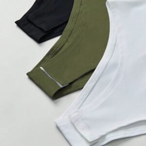 Flirla Body à manches courtes de couleur unie pour femme pour le printemps et l été