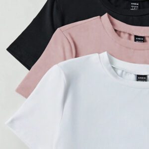 Flirla Body à manches courtes de couleur unie pour femme pour le printemps et l été