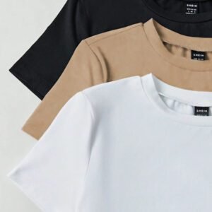 Flirla Body à manches courtes de couleur unie pour femme pour le printemps et l été