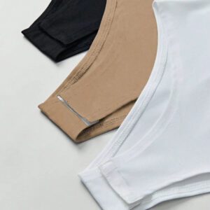 Flirla Body à manches courtes de couleur unie pour femme pour le printemps et l été