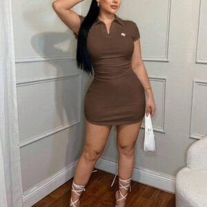 SHEIN SXY Collared Simple Casual Business Embroidered Dress, Women Short Dresses Summer, Women S Clothes, Women Summer Clothing, Women Casual Dress,Summer Dresses For Women,Business Casual Woman,Going Out Tops Women,Old Money,Teacher Outfits For Women, White Mini Dress, White Polo Dress, White Bodycon Dress,Teacher