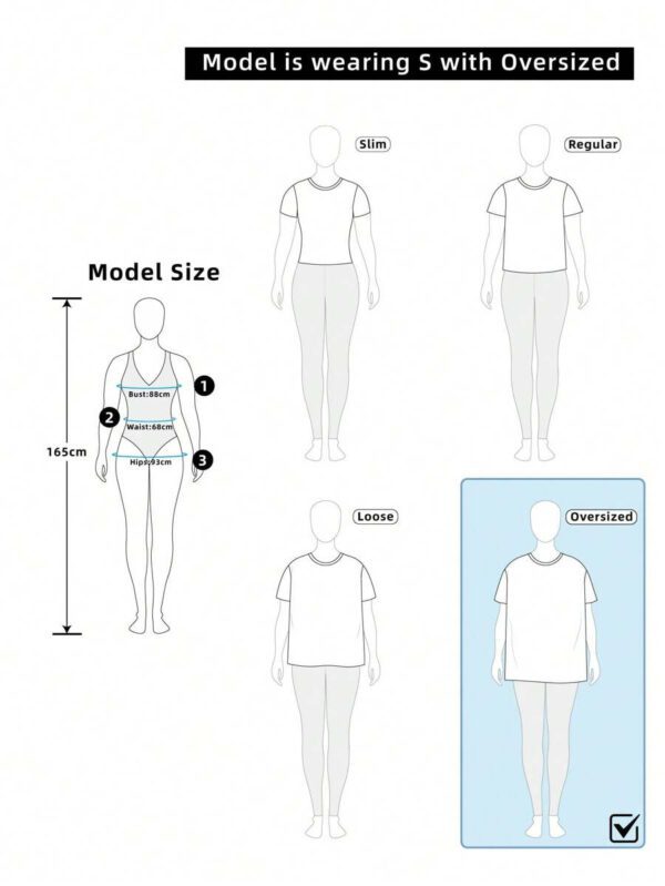 SUMWON WOMEN Graphic Casual Off Shoulder Wide Neck Loose Fit Crop Top Casual Street Style Statement Text Print Long Sleeve Blouse – Image 8