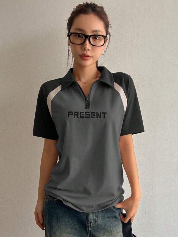 DAZY Women's Casual School Back Graphic Short Sleeve T-Shirt Summer – Image 18