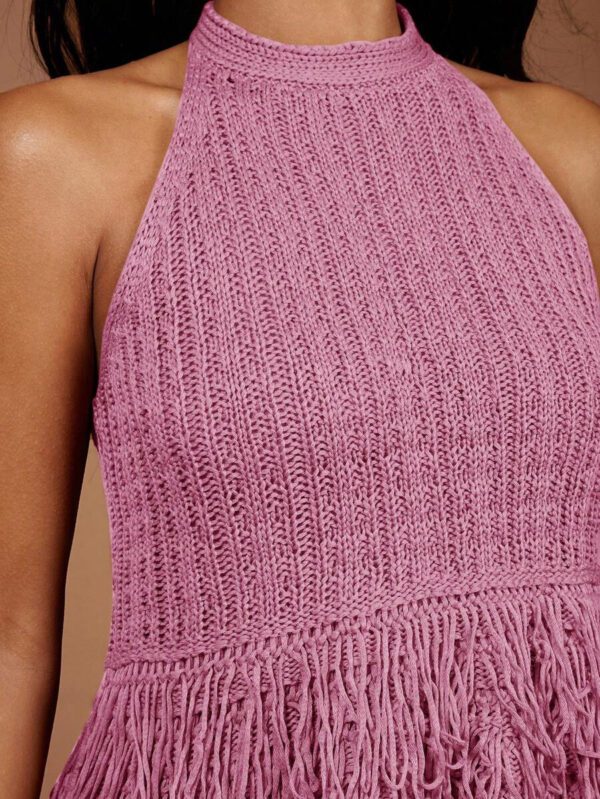 COSMINA Women Sleeveless Solid Color Knitted Top, Fashionable For Summer – Image 24